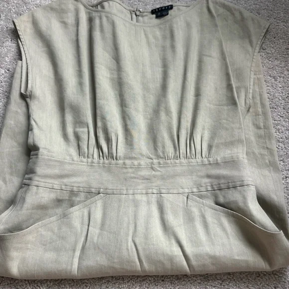Theory Anderson Stretch linen Summer dress size 2 NWOT - Picture 10 of 10